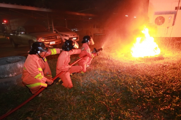 ซ้อมแผนป้องกันอัคคีภัย